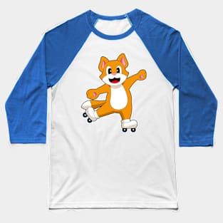 Cat Inline skating Roller skates Baseball T-Shirt